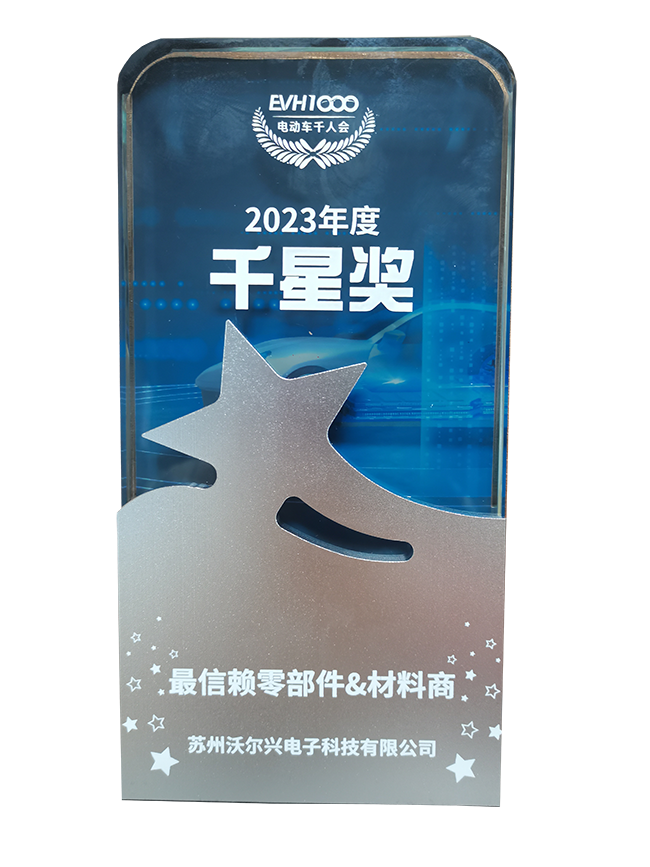 沃尔兴荣获“EVH2023年度最信赖零部件&材料商”和“千星奖”